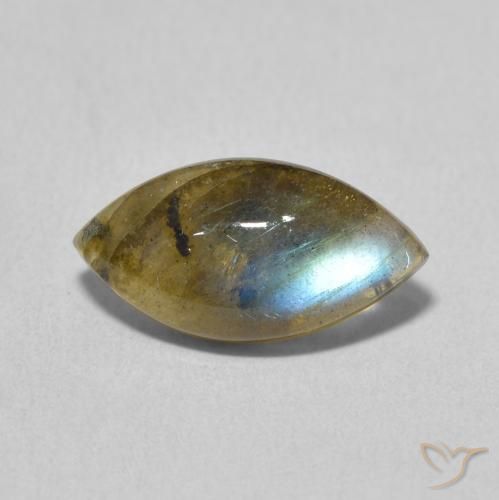 2.83ct طبيعي متعدد الألوان لابرادوريت, ماركيز, نصف شفاف