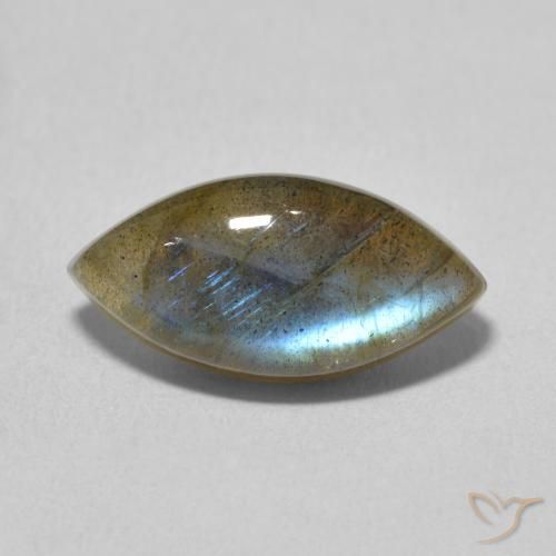 4.70ct طبيعي متعدد الألوان لابرادوريت, ماركيز, نصف شفاف