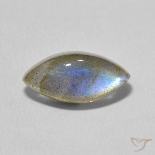 3.27ct طبيعي متعدد الألوان لابرادوريت, ماركيز, نصف شفاف