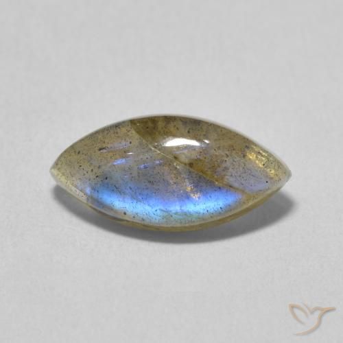 3.14ct طبيعي متعدد الألوان لابرادوريت, ماركيز, نصف شفاف