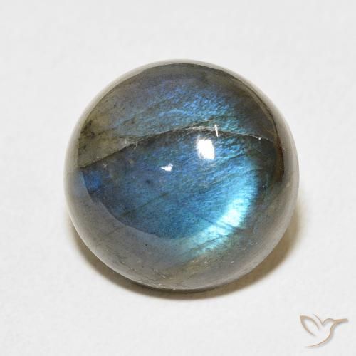 13.14ct طبيعي متعدد الألوان لابرادوريت, دائري, نصف شفاف