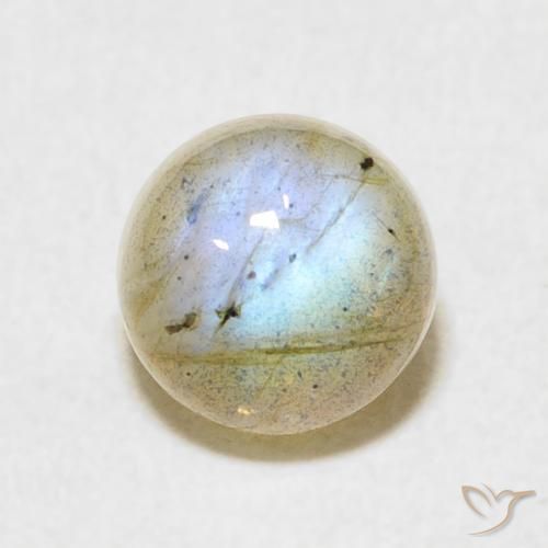 1.92ct طبيعي متعدد الألوان لابرادوريت, دائري, نصف شفاف