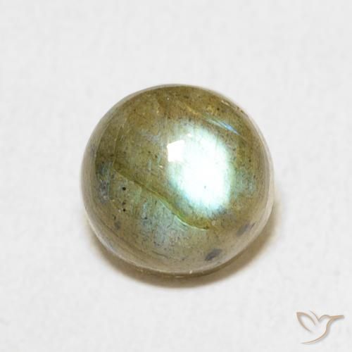 1.86ct طبيعي متعدد الألوان لابرادوريت, دائري, نصف شفاف