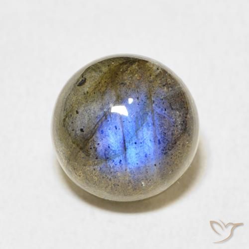 4.03ct طبيعي متعدد الألوان لابرادوريت, دائري, نصف شفاف