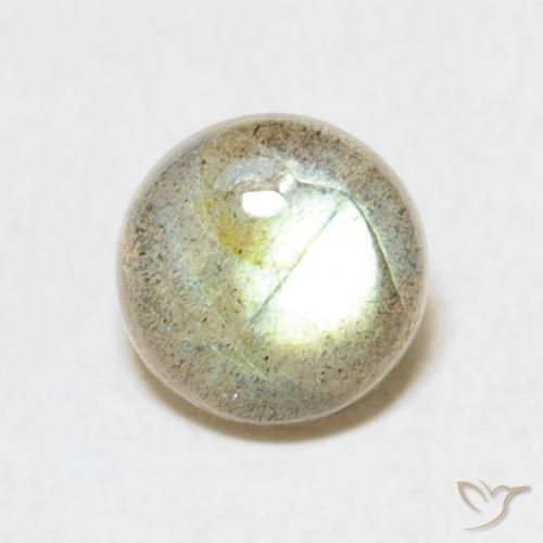1.26ct طبيعي متعدد الألوان لابرادوريت, دائري, نصف شفاف