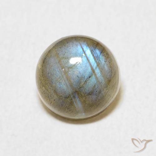 1.77ct طبيعي متعدد الألوان لابرادوريت, دائري, نصف شفاف