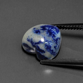 لازورد الأزرق الملكي طبيعي، شكل القلب، 6.07 قيراط، غير شفاف