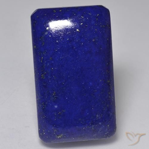 29.69ct طبيعي أزرق غامق لازورد, قص الزمرد, غير شفاف