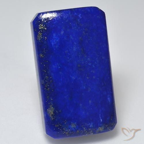 28.38ct طبيعي أزرق كهربائى لازورد, قص الزمرد, غير شفاف
