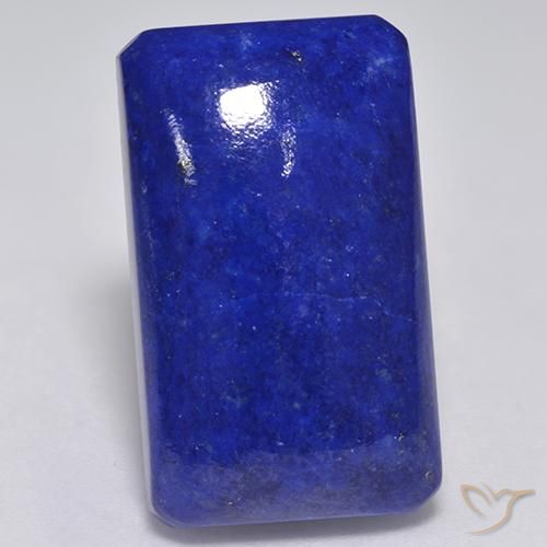 28.26ct طبيعي أزرق بحرى كثيف لازورد, ثمانى / قصة زمرد, غير شفاف, Photo A
