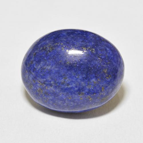 15.26ct طبيعي أزرق مصرى غامق لازورد, بيضوي, غير شفاف