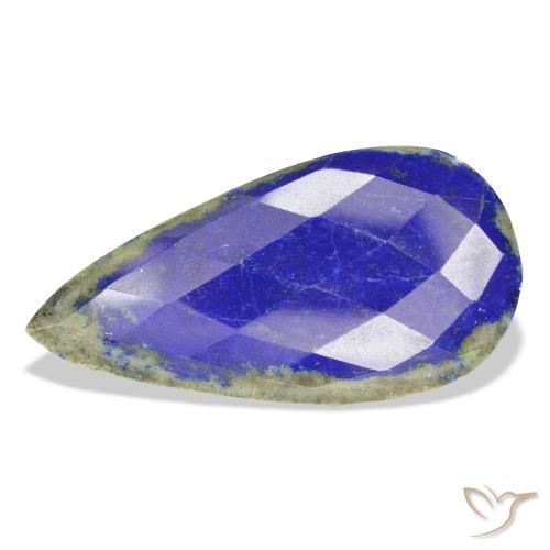 34.99ct طبيعي أزرق بحرى لازورد, شكل الكمثرى, غير شفاف, Photo A
