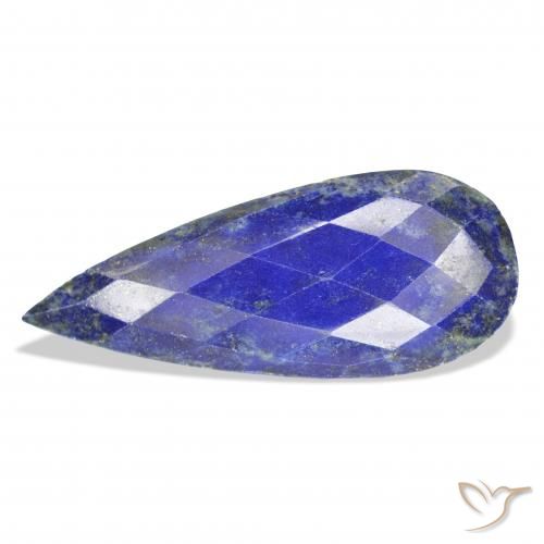 37.94ct طبيعي أزرق غامق لازورد, شكل الكمثرى, غير شفاف