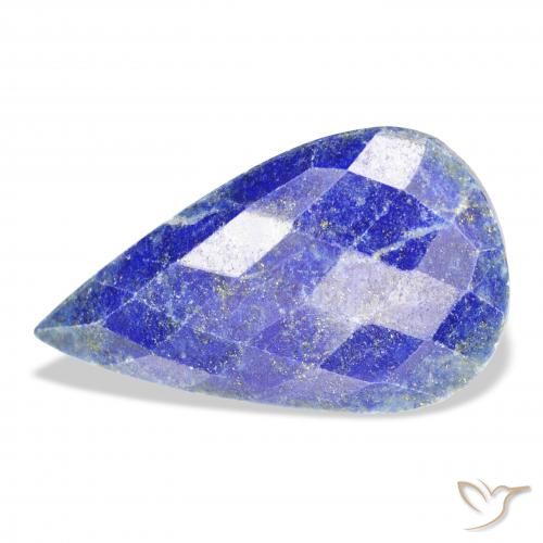 34.77ct طبيعي أزرق متوسط لازورد, شكل الكمثرى, غير شفاف