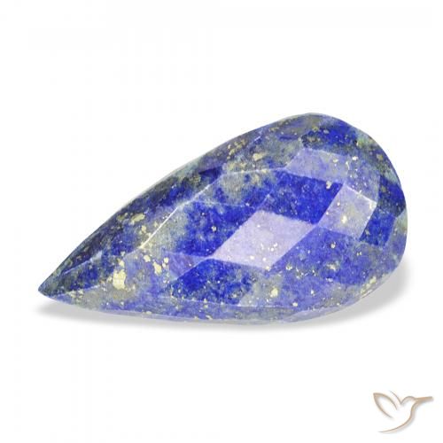 14.24ct طبيعي أزرق لامع لازورد, شكل الكمثرى, غير شفاف