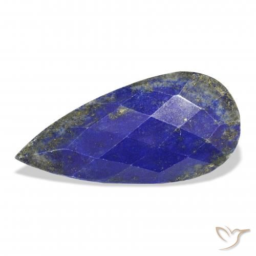 33.37ct طبيعي أزرق بحرى لازورد, شكل الكمثرى, غير شفاف