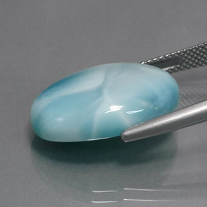 لاريمار أزرق طبيعي، بيضوي، 15.28 قيراط، غير شفاف