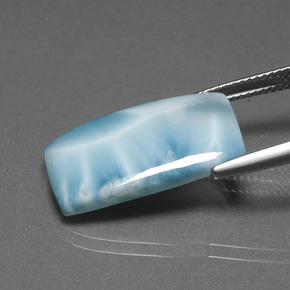 لاريمار أزرق أخضر طبيعي، قطع وسادة، 11.31 قيراط، غير شفاف