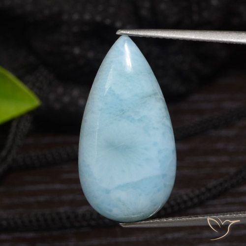 9.34ct طبيعي أزرق فاتح لاريمار, شكل الكمثرى, غير شفاف