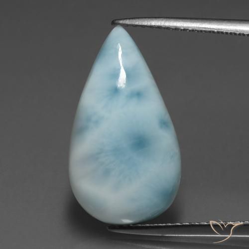 5.92ct طبيعي أزرق فاتح لاريمار, شكل الكمثرى, غير شفاف