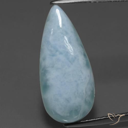 5.66ct طبيعي أزرق فاتح لاريمار, شكل الكمثرى, غير شفاف