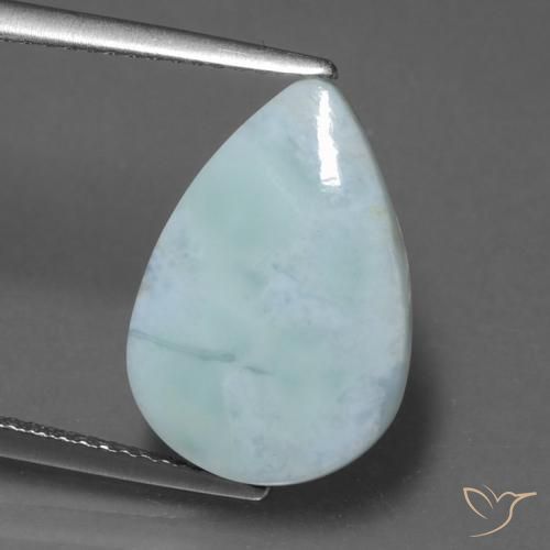 5.33ct طبيعي أزرق سماوى فاتح لاريمار, شكل الكمثرى, غير شفاف