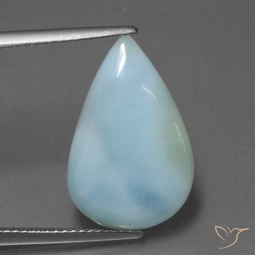 4.79ct طبيعي أزرق فاتح لاريمار, شكل الكمثرى, غير شفاف