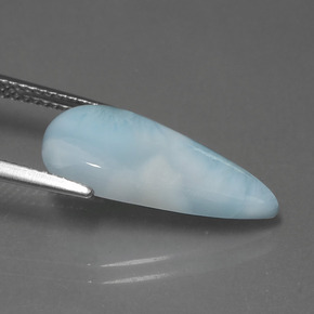 لاريمار أزرق طبيعي، شكل الكمثرى، 4.67 قيراط، غير شفاف