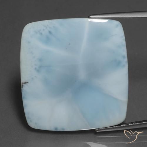 16.38ct طبيعي أزرق فاتح لاريمار, وسادة, غير شفاف