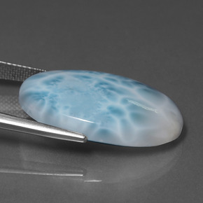 لاريمار أزرق طبيعي، قصة بيضاوى، 22.03 قيراط، غير شفاف