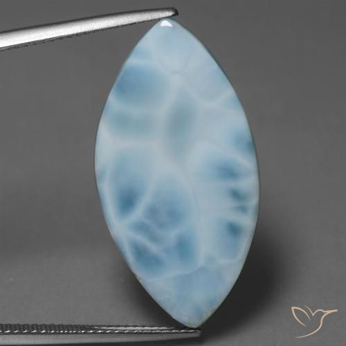 14.85ct طبيعي أزرق فاتح لاريمار, ماركيز, غير شفاف