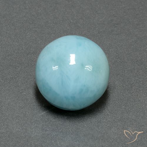 6.79ct طبيعي أزرق فاتح لاريمار, دائري, غير شفاف