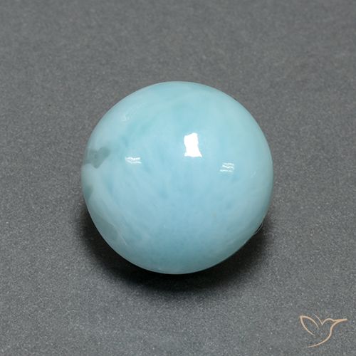 6.50ct طبيعي أزرق فاتح لاريمار, دائري, غير شفاف