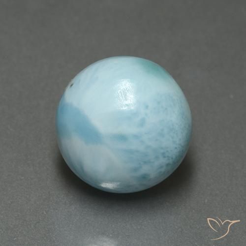 6.37ct طبيعي أزرق فاتح لاريمار, دائري, غير شفاف