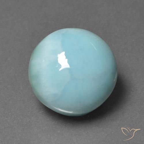 6.92ct طبيعي أزرق فاتح لاريمار, دائري, غير شفاف