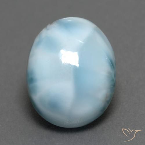 5.08ct طبيعي أزرق فاتح لاريمار, بيضوي, غير شفاف