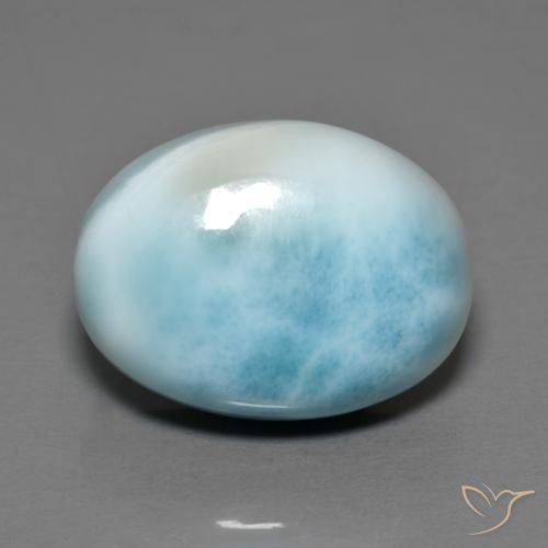 9.71ct طبيعي أزرق سماوى فاتح لاريمار, بيضوي, غير شفاف
