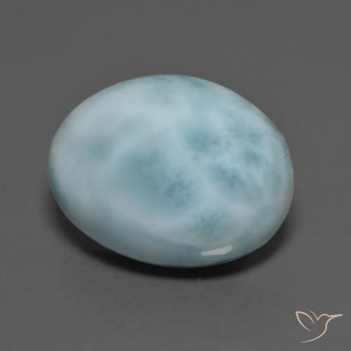 9.21ct طبيعي أزرق فاتح لاريمار, بيضوي, غير شفاف