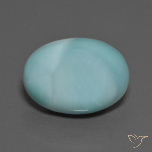 5.28ct طبيعي أزرق فاتح لاريمار, بيضوي, غير شفاف