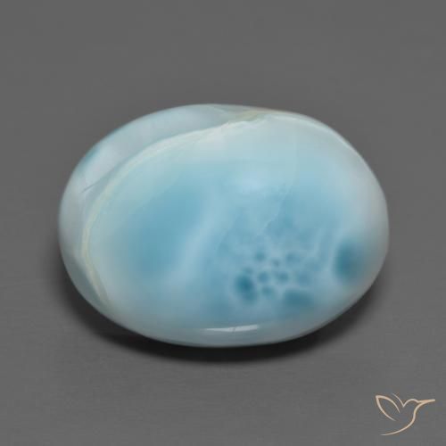 10.39ct طبيعي أزرق مائى لاريمار, بيضوي, غير شفاف