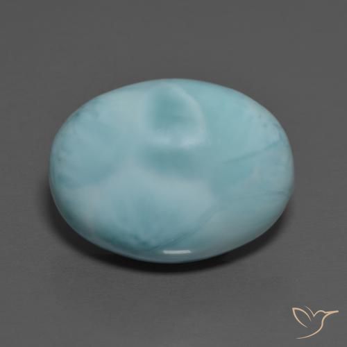 9.13ct طبيعي أزرق سماوى فاتح لاريمار, بيضوي, غير شفاف