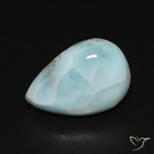 2.74ct طبيعي أخضر أزرق لاريمار, شكل الكمثرى, غير شفاف