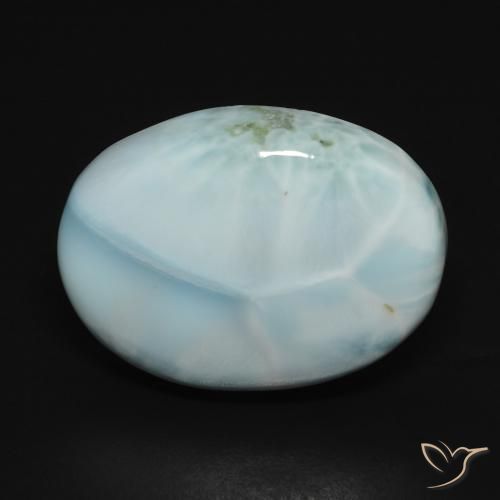 15.73ct طبيعي أزرق فاتح لاريمار, بيضوي, غير شفاف