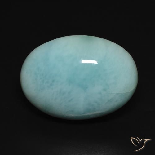 15.76ct طبيعي أزرق مخضر فاتح لاريمار, بيضوي, غير شفاف
