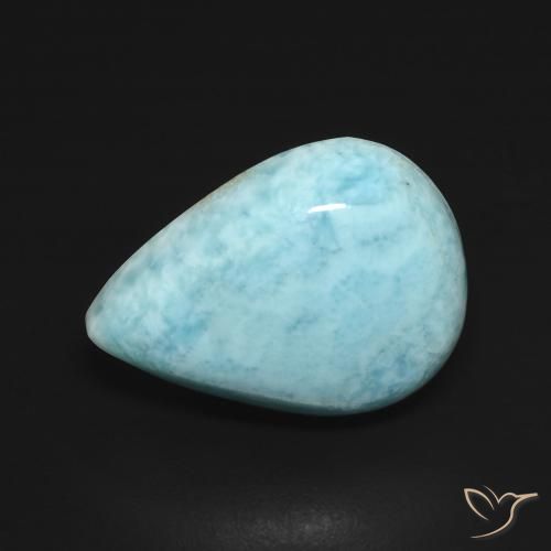 7.02ct طبيعي أخضر أزرق لاريمار, شكل الكمثرى, غير شفاف