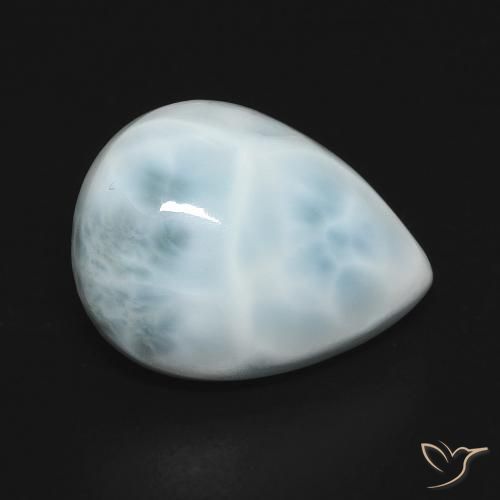 7.88ct طبيعي أخضر أزرق لاريمار, شكل الكمثرى, غير شفاف