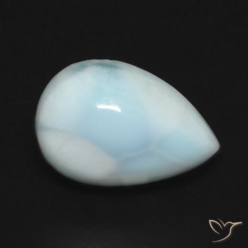 3.61ct طبيعي أخضر أزرق لاريمار, شكل الكمثرى, غير شفاف