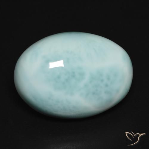 11.86ct طبيعي أزرق مخضر فاتح لاريمار, بيضوي, غير شفاف