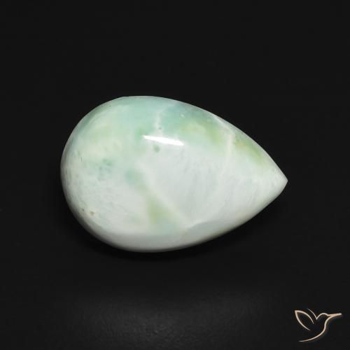3.65ct طبيعي أخضر أصفر باهت لاريمار, شكل الكمثرى, غير شفاف