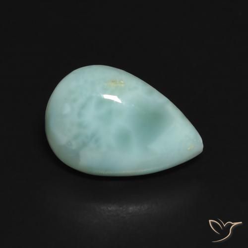 2.15ct طبيعي أخضر مزرق لاريمار, شكل الكمثرى, غير شفاف